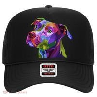 American Pitbull Terrier Pop Art Portrait For Dog Owners Gift Hat thumb 0