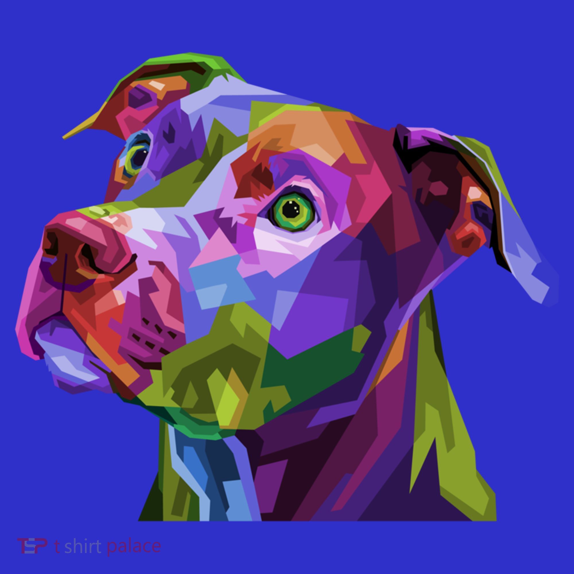 American Pitbull Terrier Pop Art Portrait For Dog Owners Gift Apron
