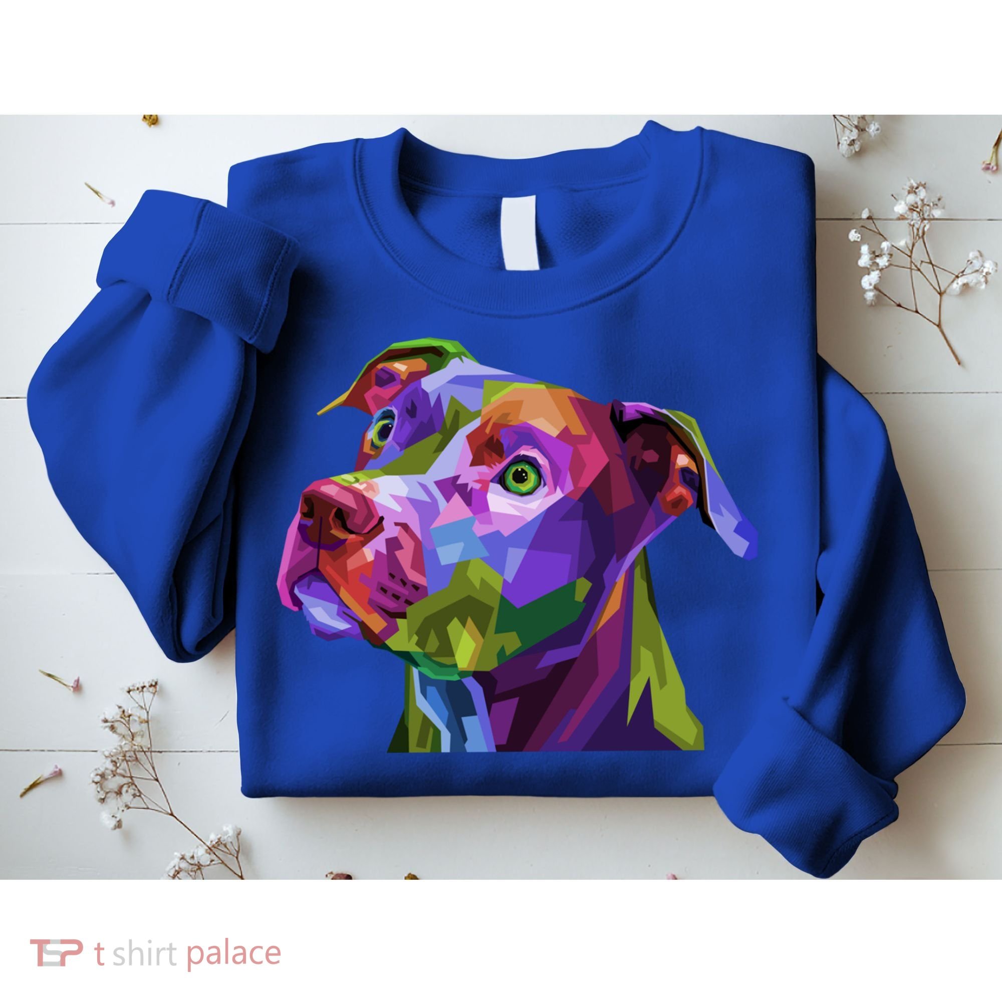 American Pitbull Terrier Pop Art Portrait For Dog Owners Gift Sweatshirt