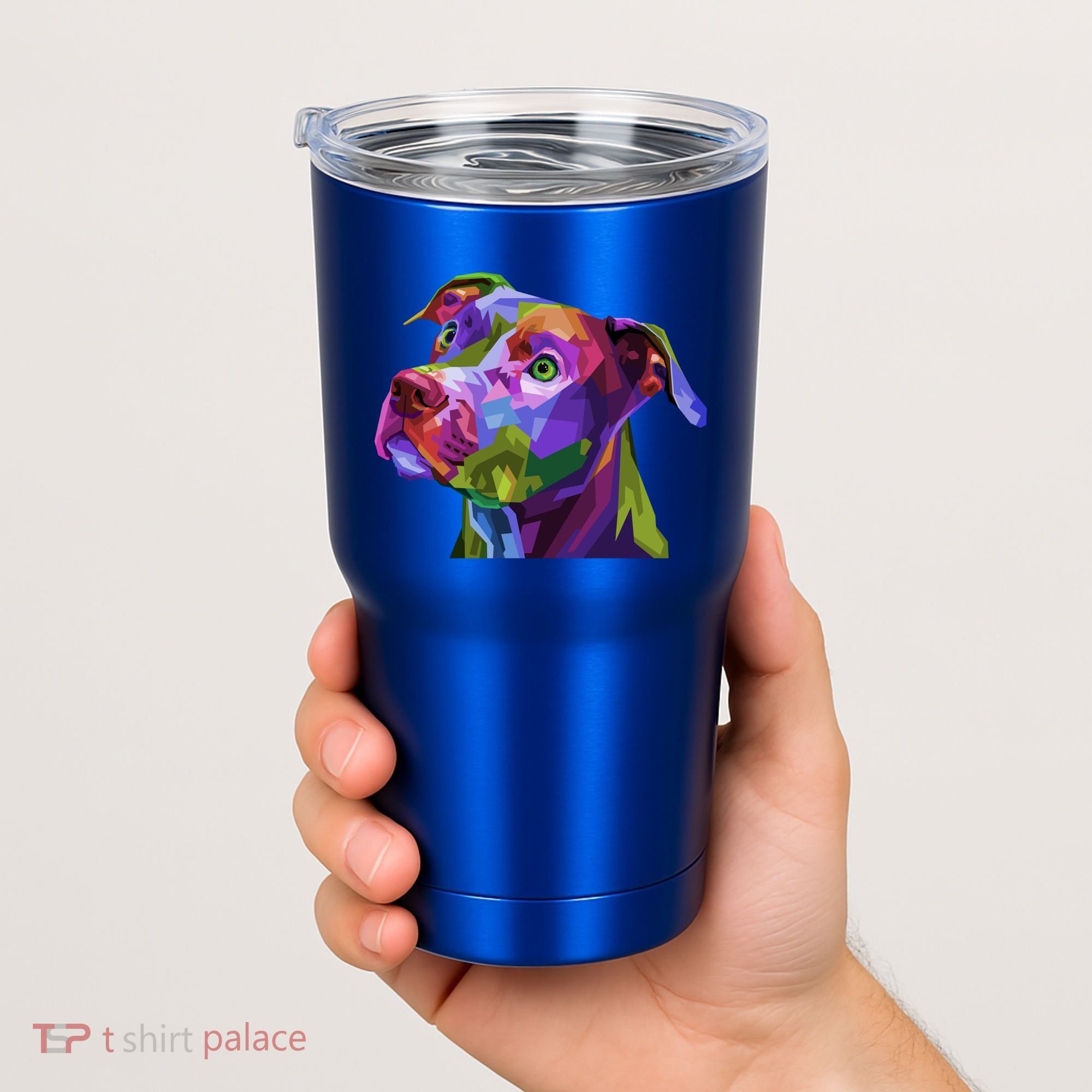 American Pitbull Terrier Pop Art Portrait For Dog Owners Gift Tumbler