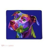 American Pitbull Terrier Pop Art Portrait For Dog Owners Gift Mousepad thumb 0