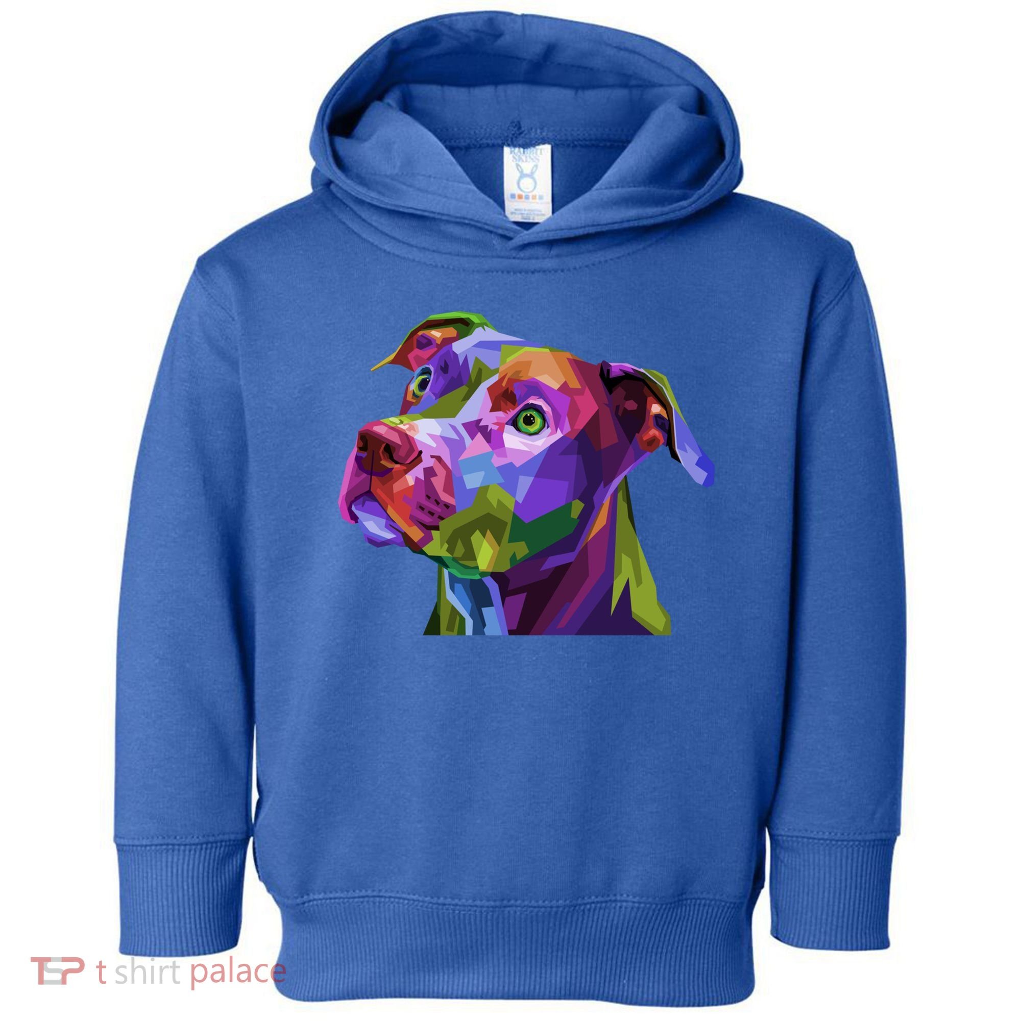 American Pitbull Terrier Pop Art Portrait For Dog Owners Gift Toddler Hoodie