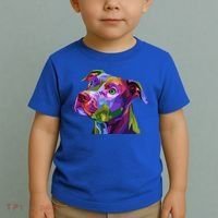 American Pitbull Terrier Pop Art Portrait For Dog Owners Gift Toddler T-Shirt thumb 2