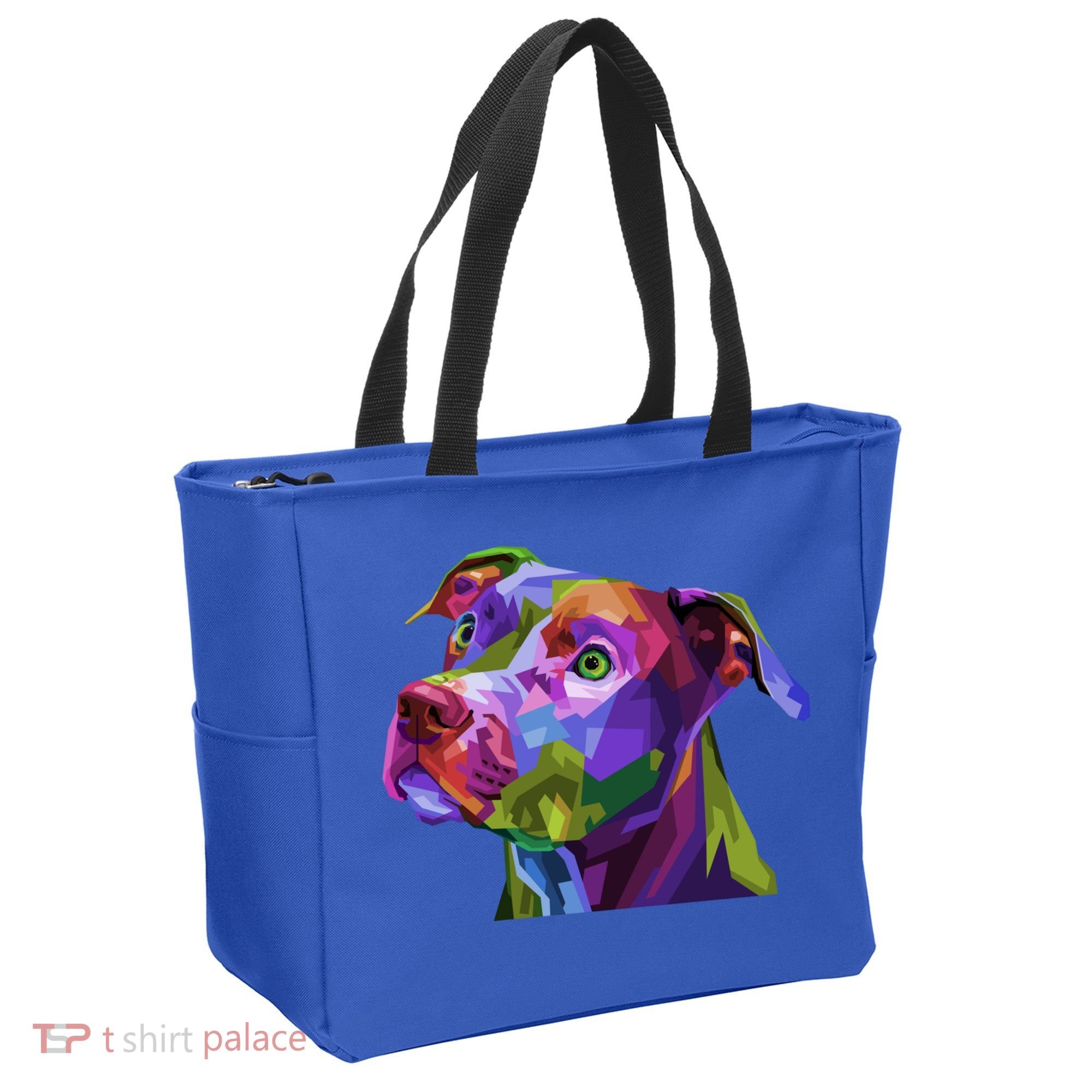 American Pitbull Terrier Pop Art Portrait For Dog Owners Gift Tote Bag