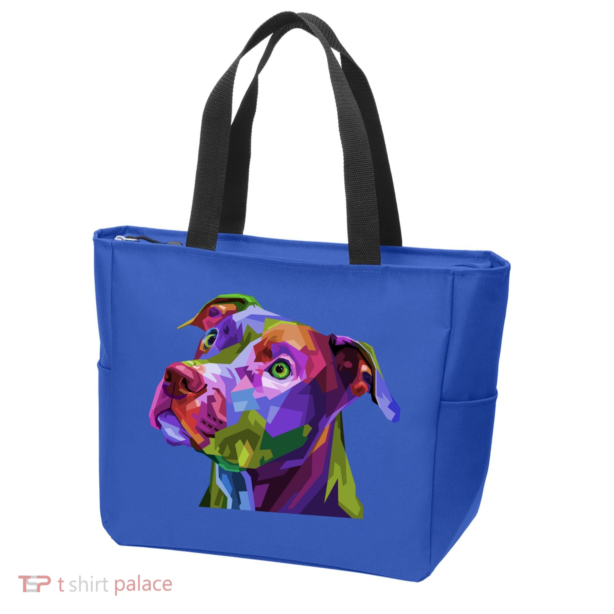 American Pitbull Terrier Pop Art Portrait For Dog Owners Gift Tote Bag