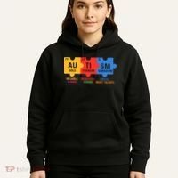 Autism Periodic Table Elements Gold Titanium Samarium Autism Awareness Hoodie thumb 5