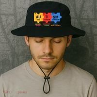 Autism Periodic Table Elements Gold Titanium Samarium Autism Awareness Bucket Hat thumb 2