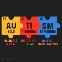 Autism Periodic Table Elements Gold Titanium Samarium Autism Awareness Beanie thumb 2