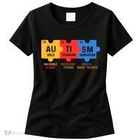 Autism Periodic Table Elements Gold Titanium Samarium Autism Awareness Women's T-Shirt thumb 0