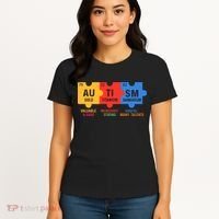 Autism Periodic Table Elements Gold Titanium Samarium Autism Awareness Women's T-Shirt thumb 4