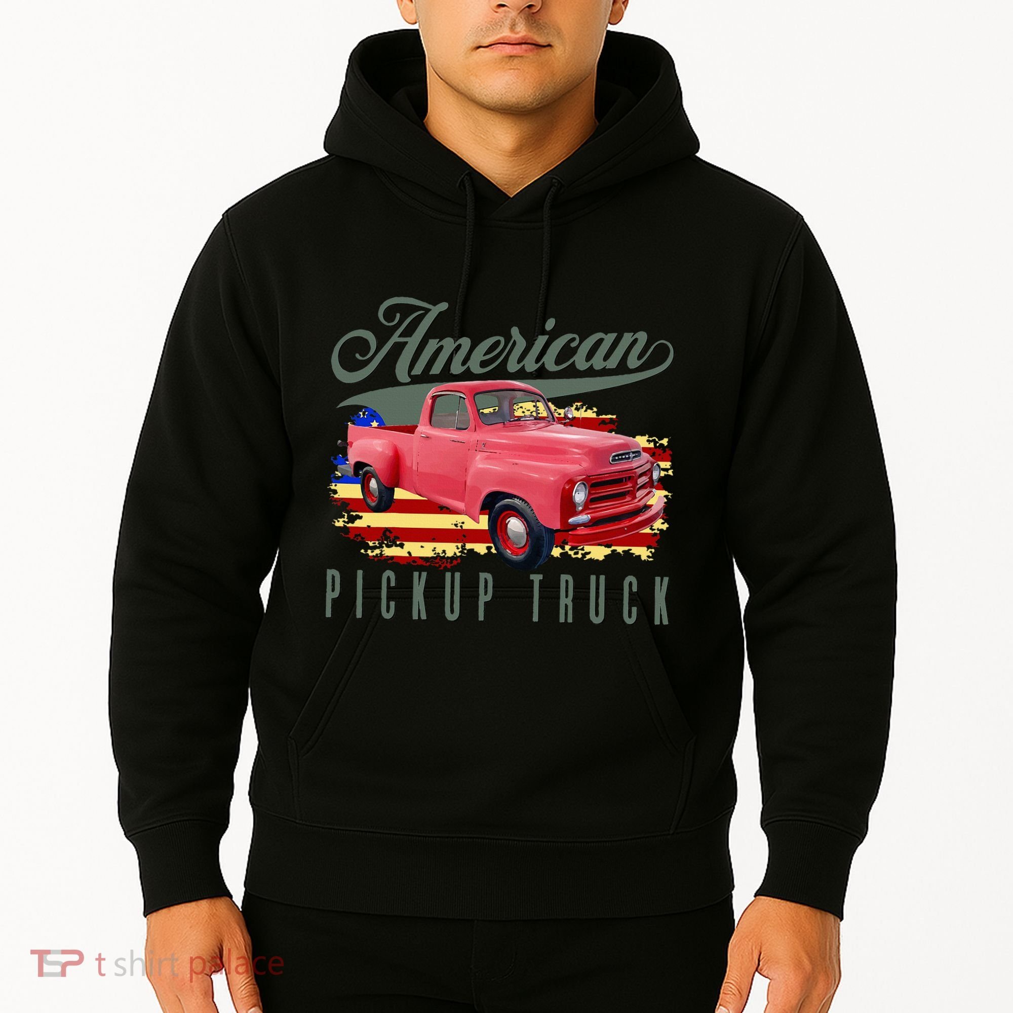 American Pickup Truck Adults Teens Hoodie