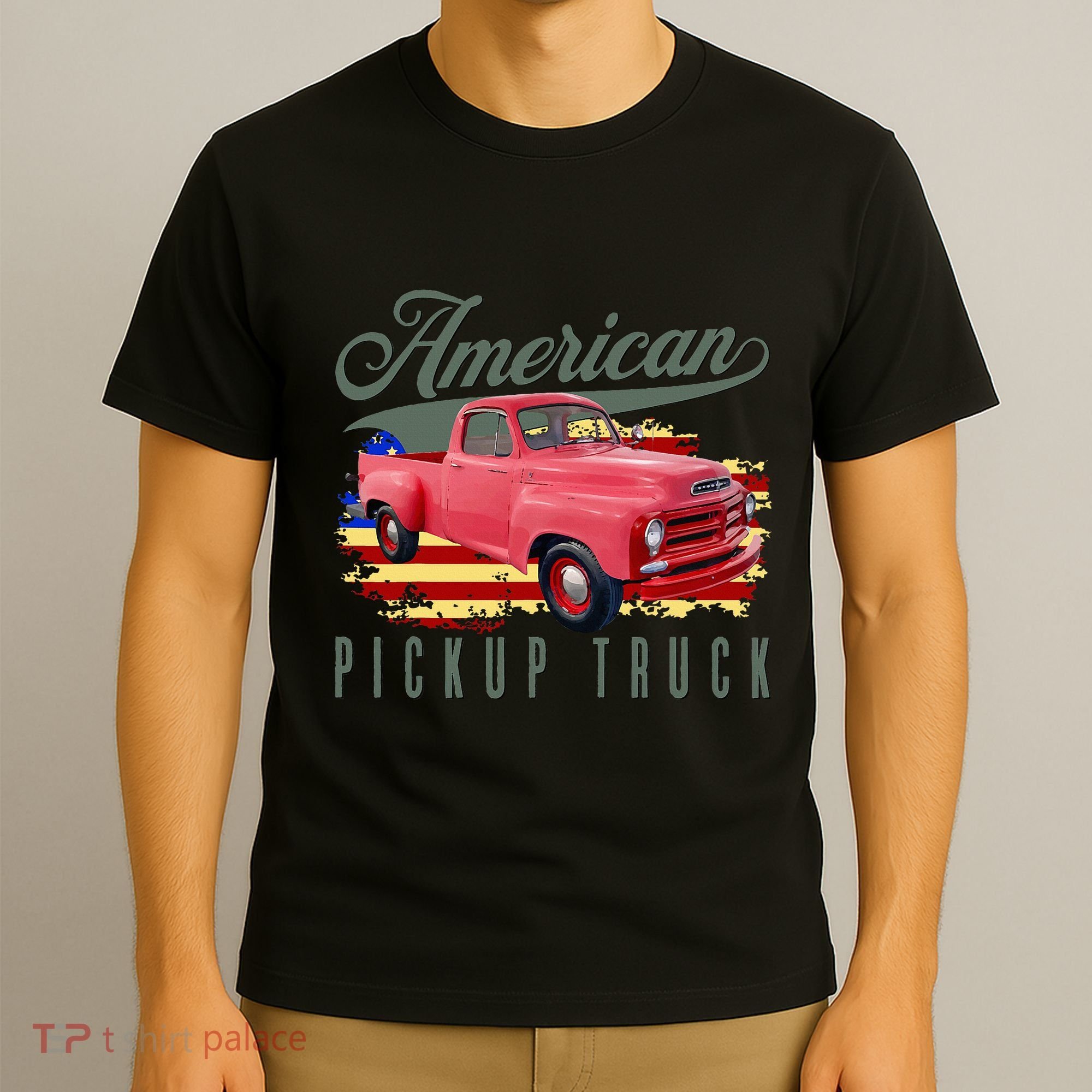 American Pickup Truck Adults Teens T-Shirt