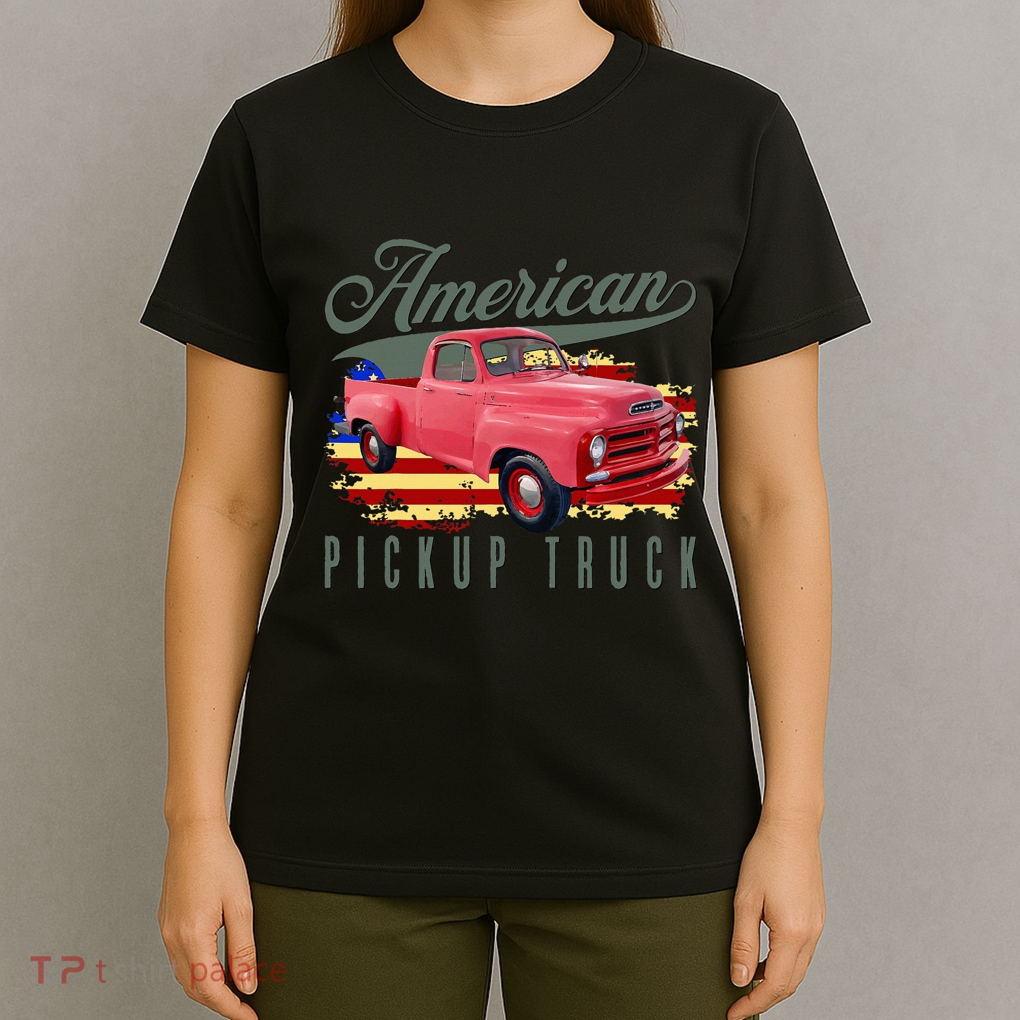 American Pickup Truck Adults Teens T-Shirt