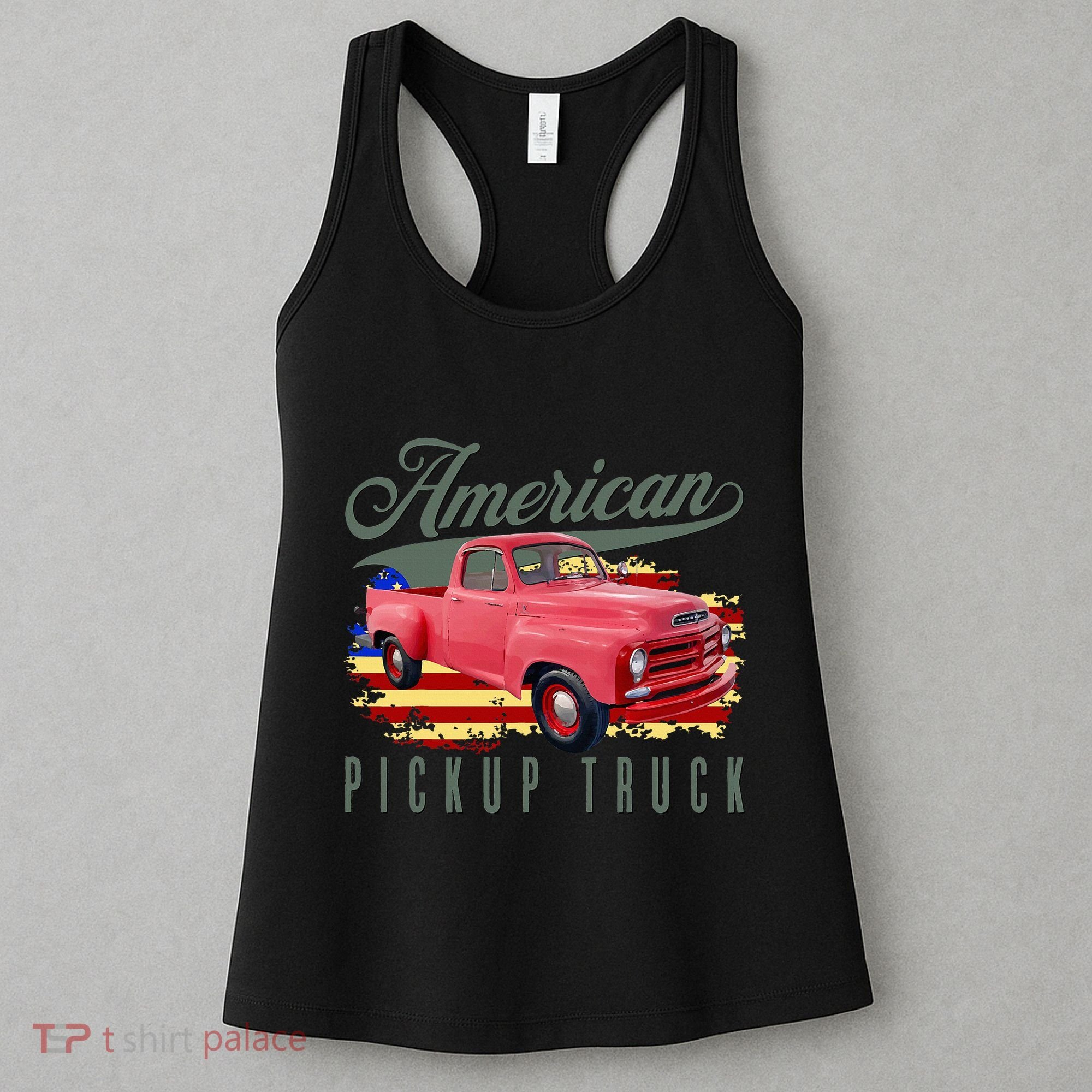 American Pickup Truck Adults Teens Women's Tank Top