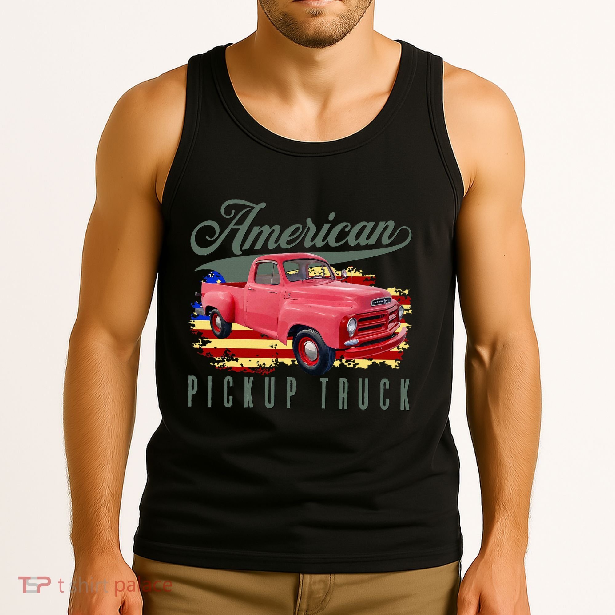 American Pickup Truck Adults Teens Tank Top