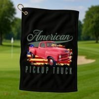 American Pickup Truck Adults Teens Golf Towel thumb 1