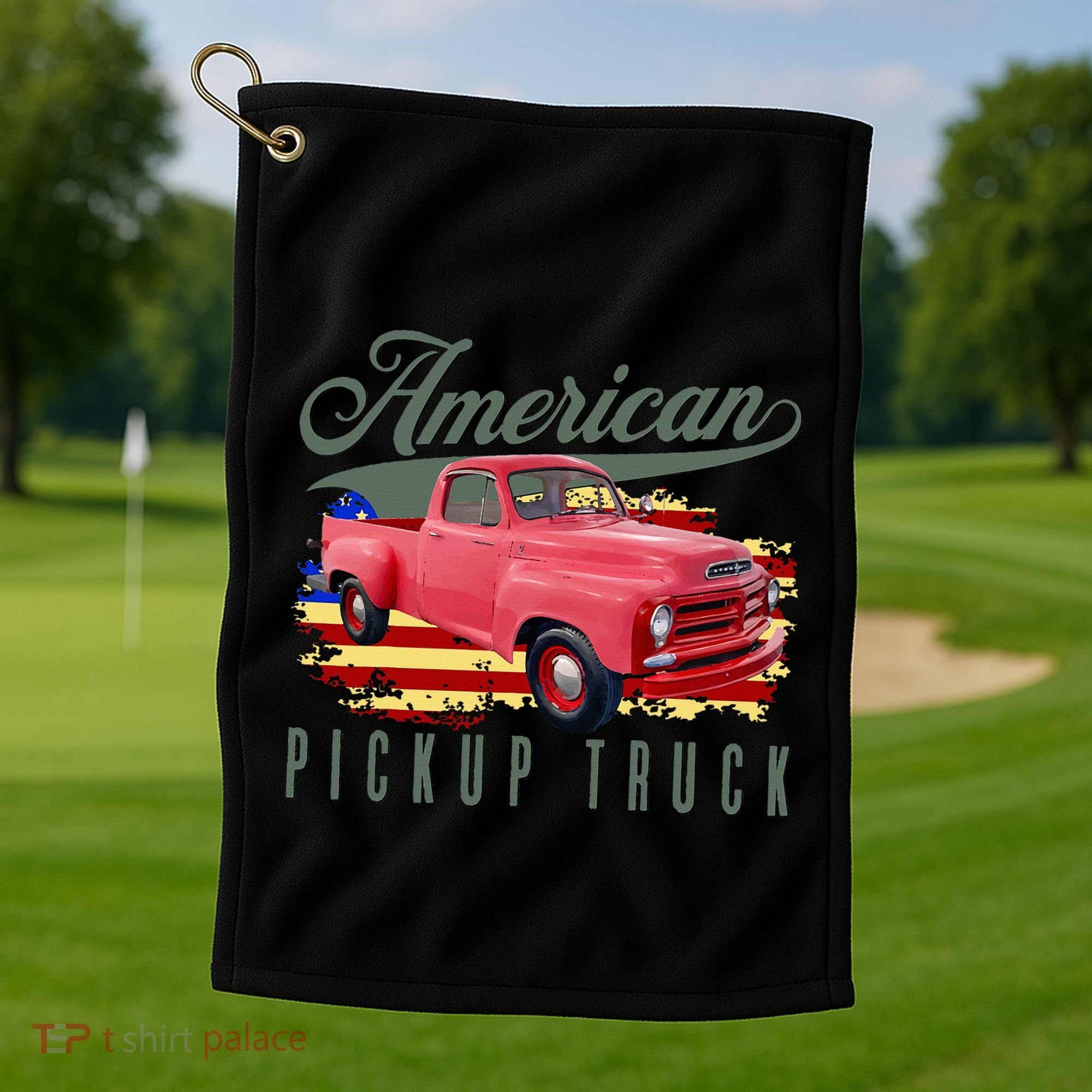American Pickup Truck Adults Teens Golf Towel