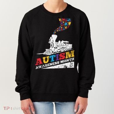 Autism Puzzle Train Toy Gift Support Autism Awareness Great Gift Women's Sweatshirt