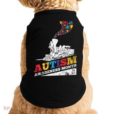 Autism Puzzle Train Toy Gift Support Autism Awareness Great Gift Doggie Tank