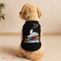 Autism Puzzle Train Toy Gift Support Autism Awareness Great Gift Doggie Tank thumb 2