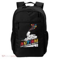 Autism Puzzle Train Toy Gift Support Autism Awareness Great Gift Backpack thumb 0