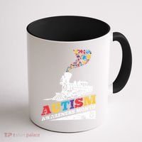 Autism Puzzle Train Toy Gift Support Autism Awareness Great Gift Coffee Mug thumb 1