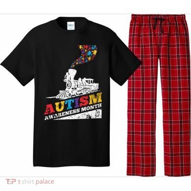 Autism Puzzle Train Toy Gift Support Autism Awareness Great Gift Pajama Set