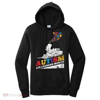 Autism Puzzle Train Toy Gift Support Autism Awareness Great Gift Women's Hoodie