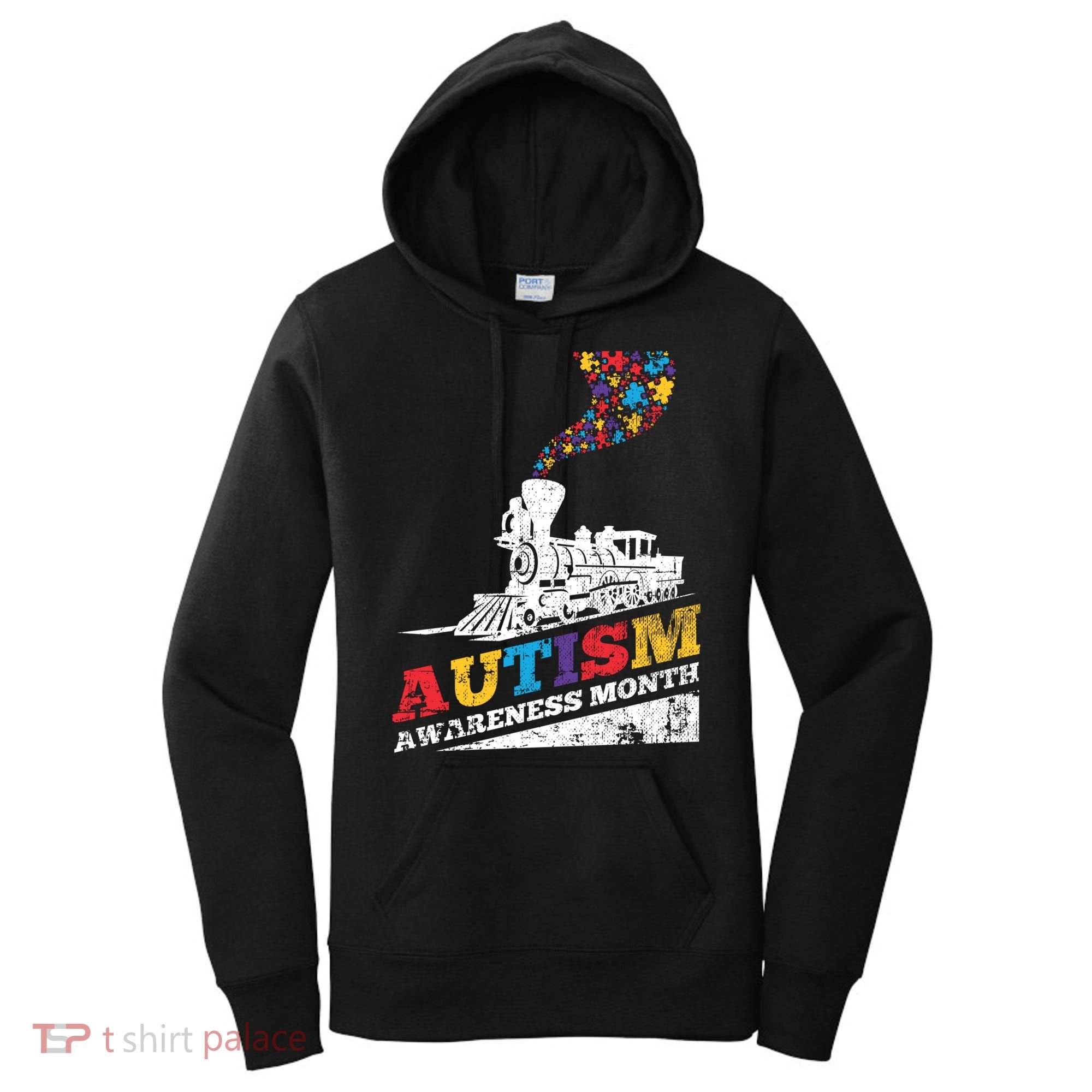 Autism Puzzle Train Toy Gift Support Autism Awareness Great Gift Women's Hoodie