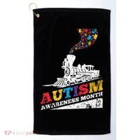 Autism Puzzle Train Toy Gift Support Autism Awareness Great Gift Golf Towel thumb 0