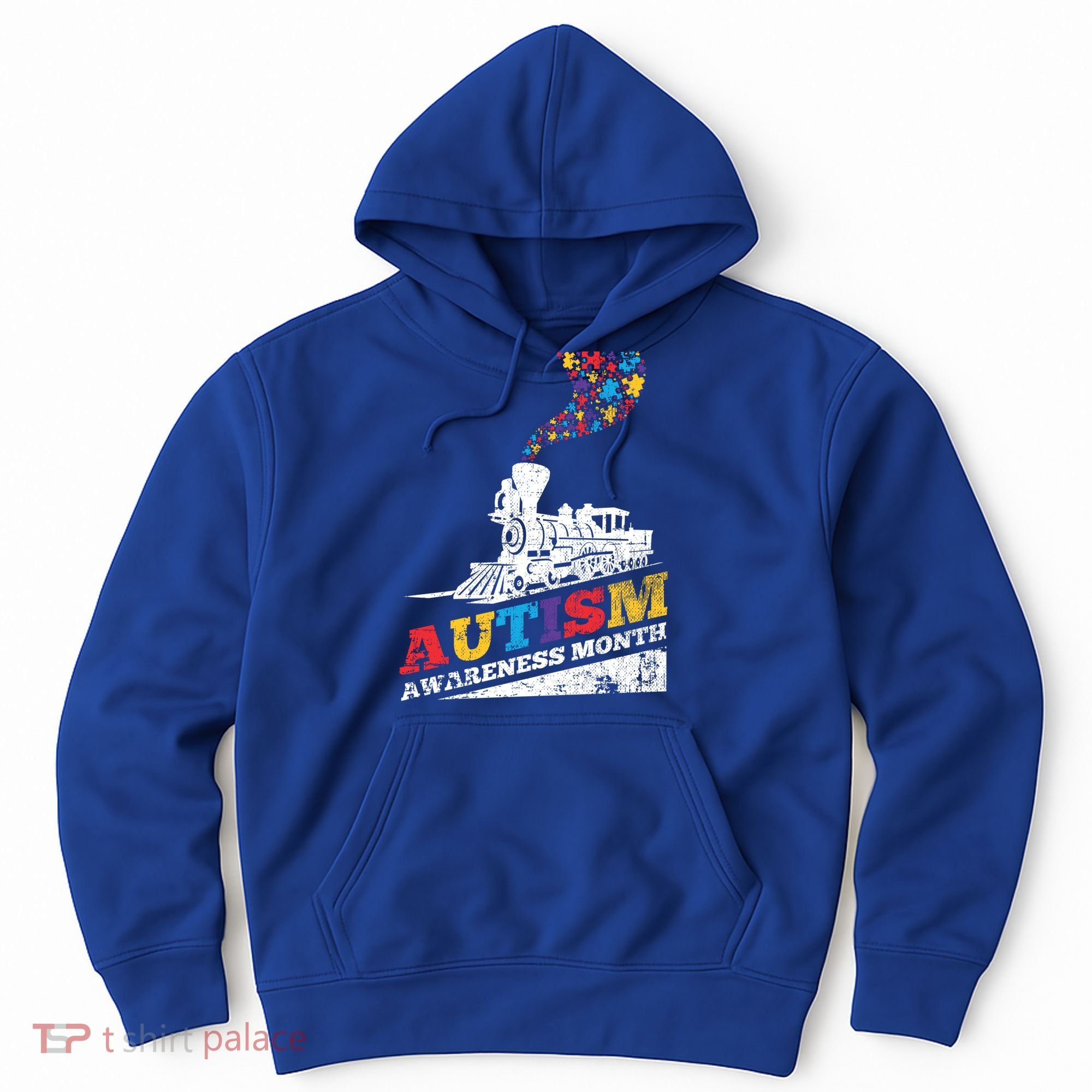 Autism Puzzle Train Toy Gift Support Autism Awareness Great Gift Hoodie