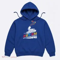 Autism Puzzle Train Toy Gift Support Autism Awareness Great Gift Hoodie thumb 0