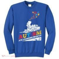Autism Puzzle Train Toy Gift Support Autism Awareness Great Gift Sweatshirt thumb 0
