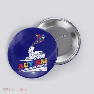 Autism Puzzle Train Toy Gift Support Autism Awareness Great Gift Button