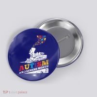 Autism Puzzle Train Toy Gift Support Autism Awareness Great Gift Button thumb 0