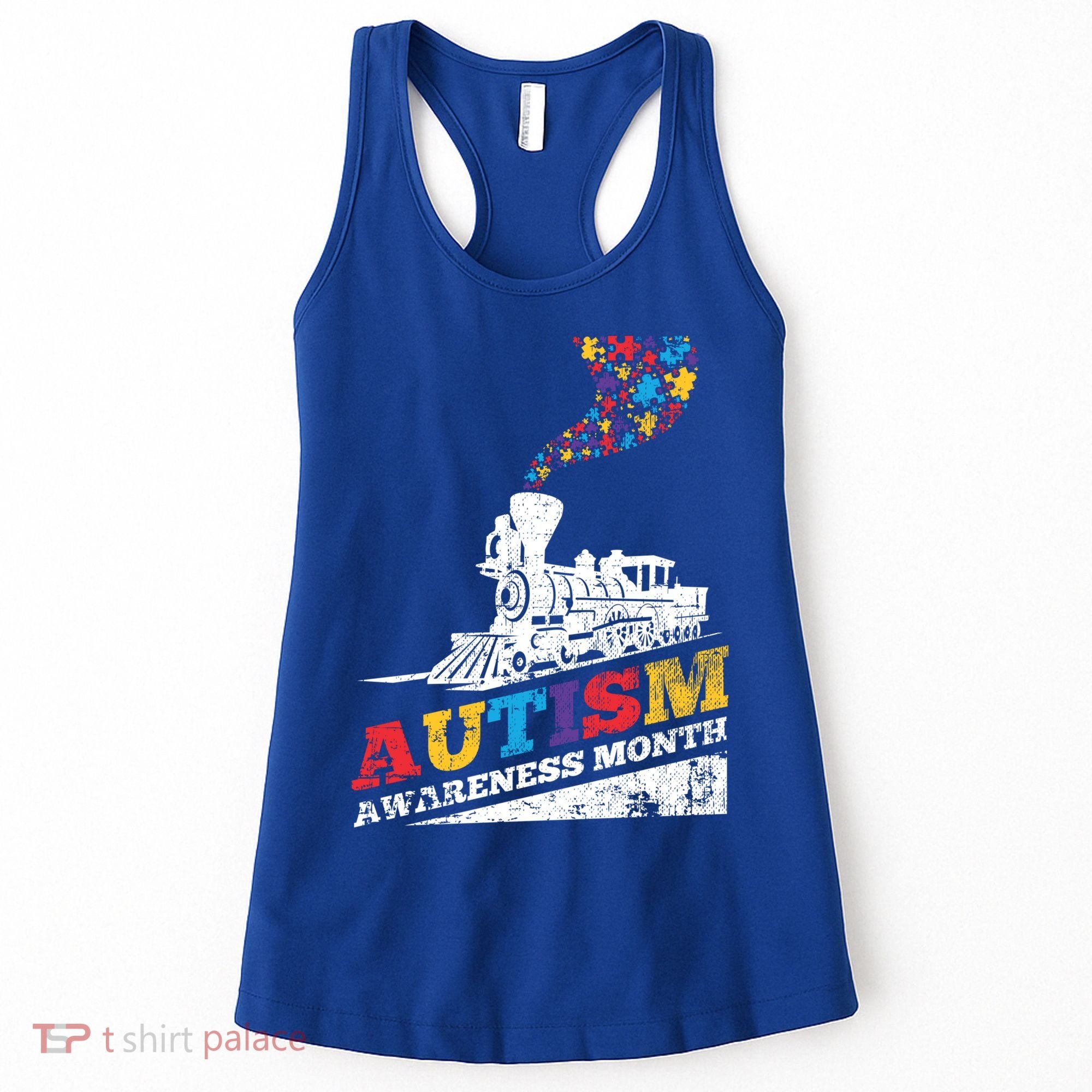 Autism Puzzle Train Toy Gift Support Autism Awareness Great Gift Women's Tank Top