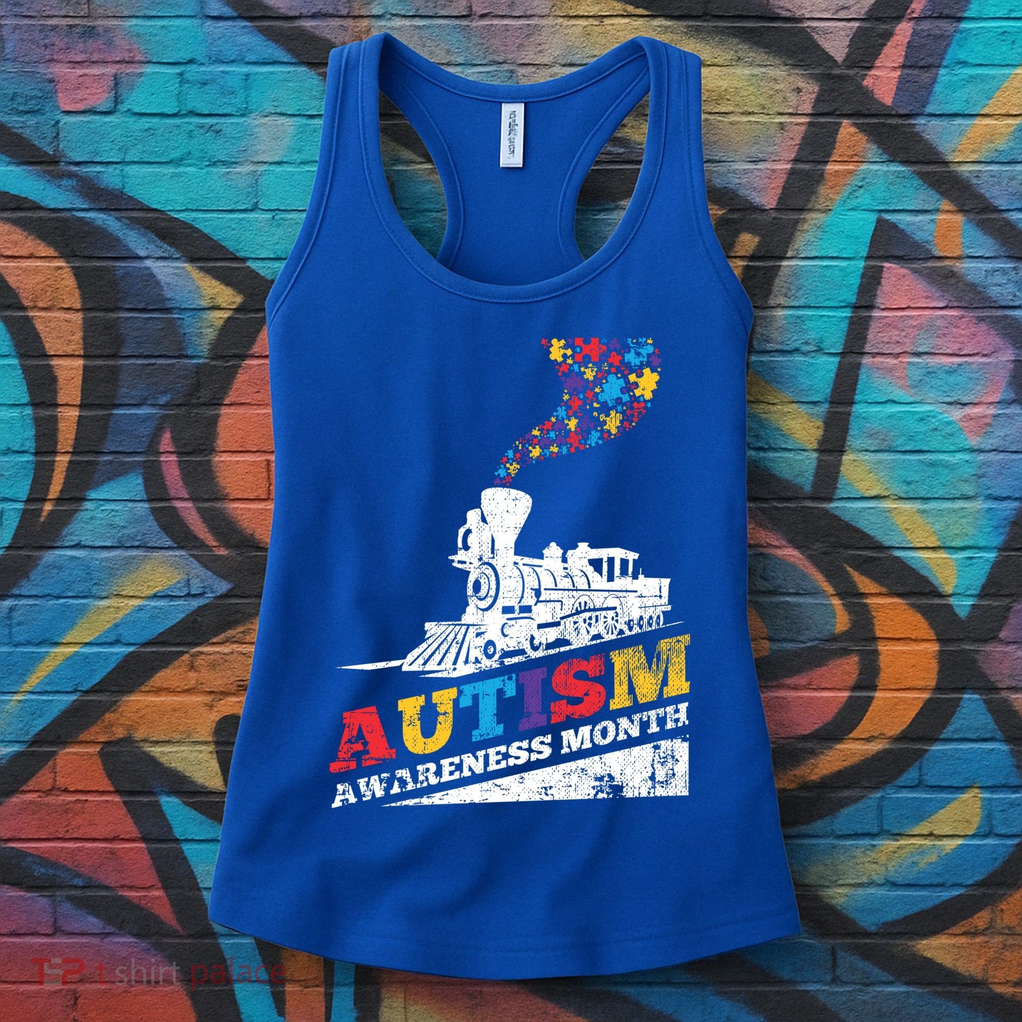 Autism Puzzle Train Toy Gift Support Autism Awareness Great Gift Women's Tank Top