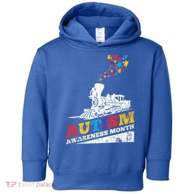 Autism Puzzle Train Toy Gift Support Autism Awareness Great Gift Toddler Hoodie