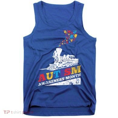 Autism Puzzle Train Toy Gift Support Autism Awareness Great Gift Tank Top