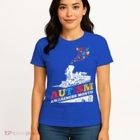 Autism Puzzle Train Toy Gift Support Autism Awareness Great Gift Women's T-Shirt thumb 4
