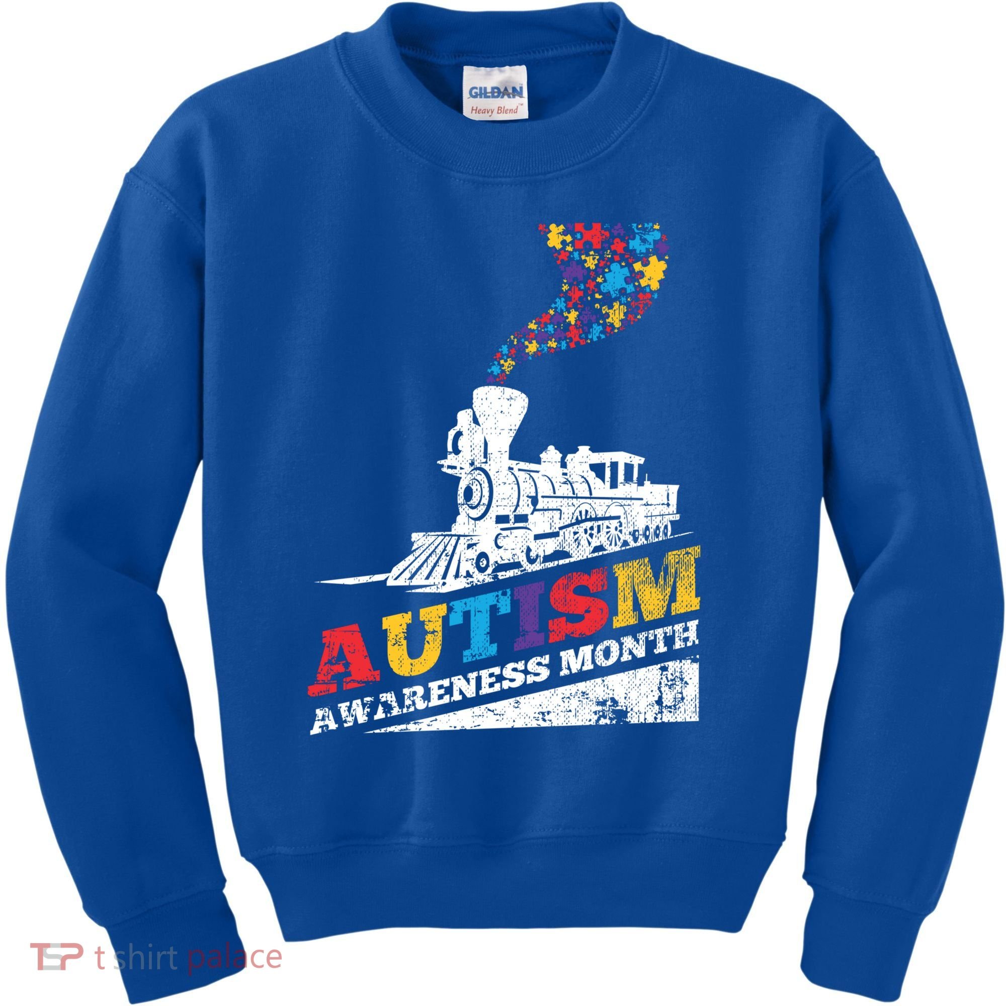 Autism Puzzle Train Toy Gift Support Autism Awareness Great Gift Kids Sweatshirt