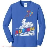Autism Puzzle Train Toy Gift Support Autism Awareness Great Gift Kids Long Sleeve Shirt thumb 0
