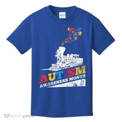 Autism Puzzle Train Toy Gift Support Autism Awareness Great Gift Kids T-Shirt