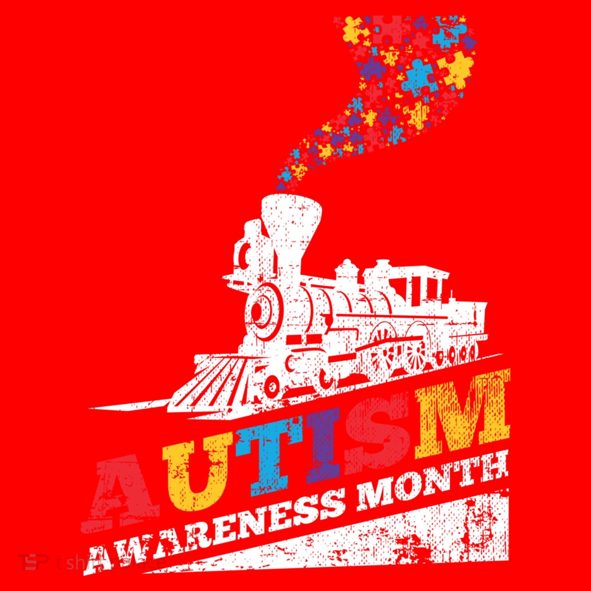 Autism Puzzle Train Toy Gift Support Autism Awareness Great Gift Santa Hat