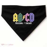 ABCD Preschool Teacher Rock And Roll USA-Made Doggie Bandana thumb 0