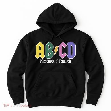 ABCD Preschool Teacher Rock And Roll Hoodie