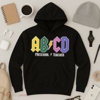 ABCD Preschool Teacher Rock And Roll Hoodie thumb 3