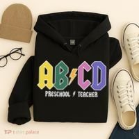 ABCD Preschool Teacher Rock And Roll Hoodie thumb 4
