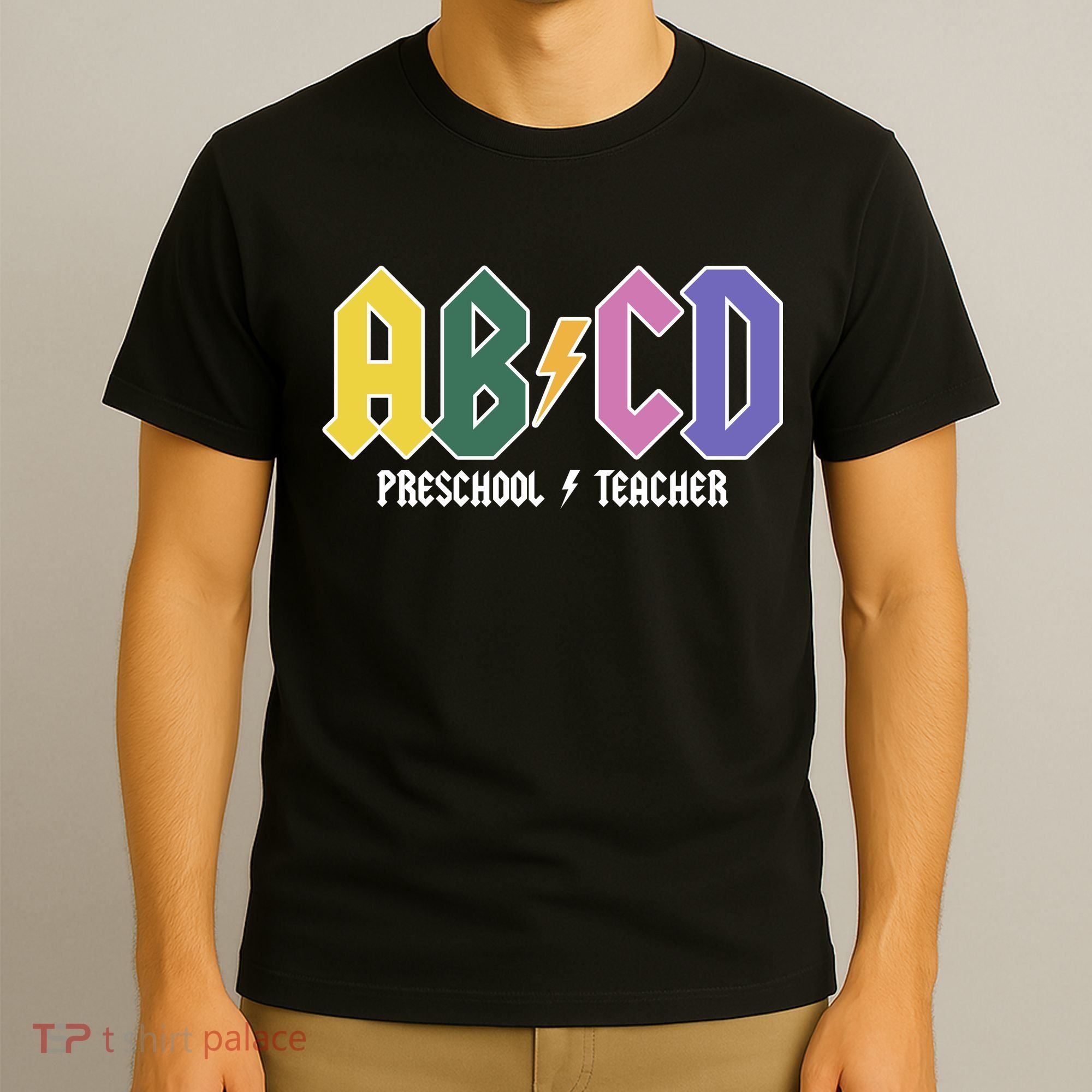 ABCD Preschool Teacher Rock And Roll T-Shirt