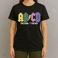 ABCD Preschool Teacher Rock And Roll T-Shirt thumb 4